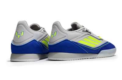 Men's Messi x Adidas F50 Elite IC Indoor & Futsal Low-Tops Football Shoes - Grey//Yellow/Blue