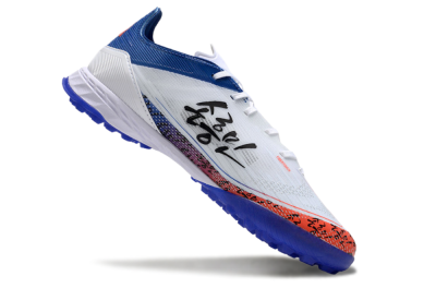 Men's Adidas F50 Pro TF Artificial Turf Low-Tops Football Shoes - White/Red/Blue