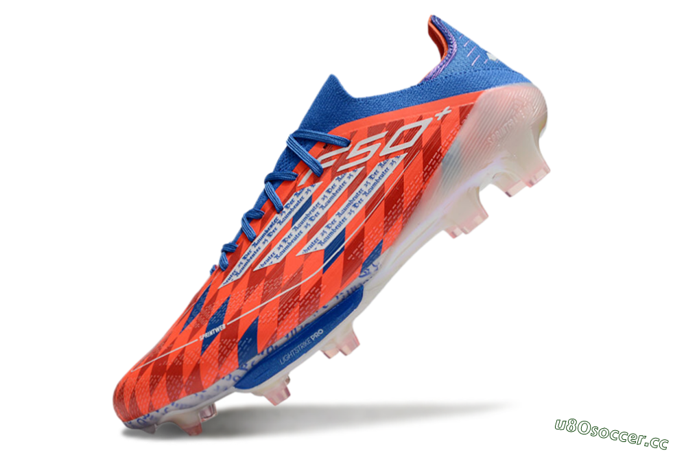 Unisex Adidas F50+ Lightstrike Pro Elite FG Firm Ground Low-Tops Football Boots - Red/White/Blue 5
