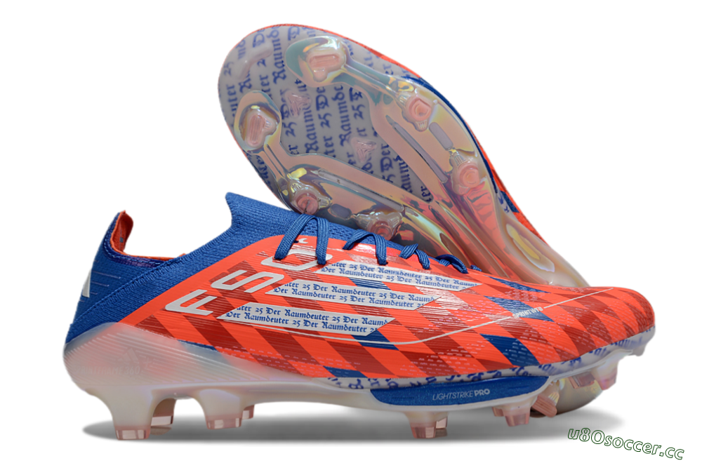 Unisex Adidas F50+ Lightstrike Pro Elite FG Firm Ground Low-Tops Football Boots - Red/White/Blue 2