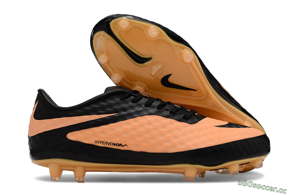 Men's Nike Hypervenom Phantom FG Firm Ground Low-Tops Football Boots - Pink/Black 2