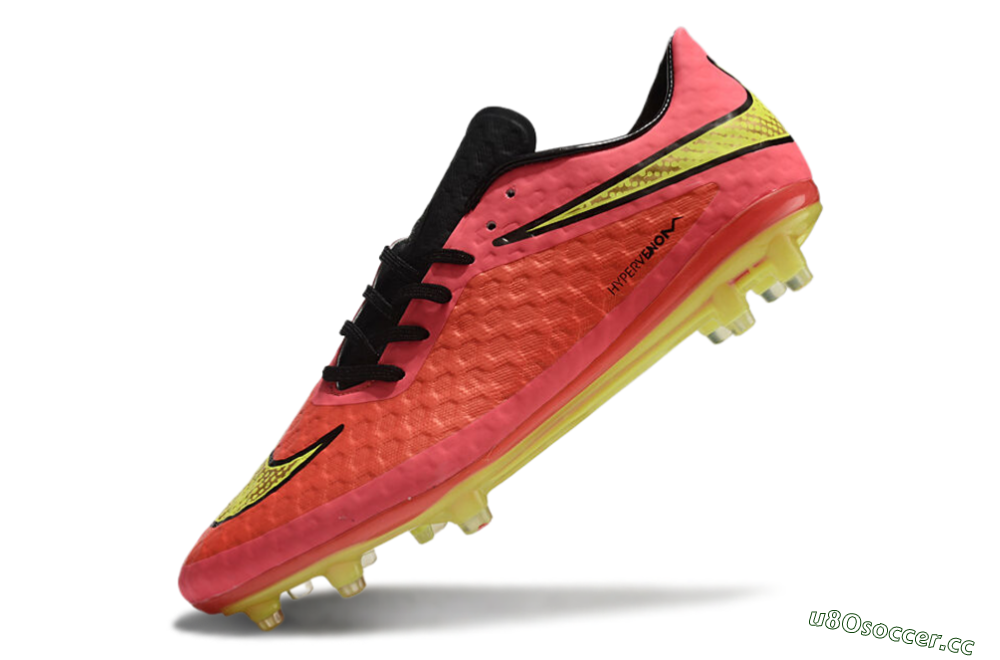 Men's Nike Hypervenom Phantom FG Firm Ground Low-Tops Football Boots - Red/Yellow/Black 5