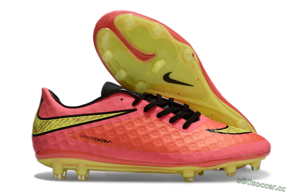 Men's Nike Hypervenom Phantom FG Firm Ground Low-Tops Football Boots - Red/Yellow/Black 2