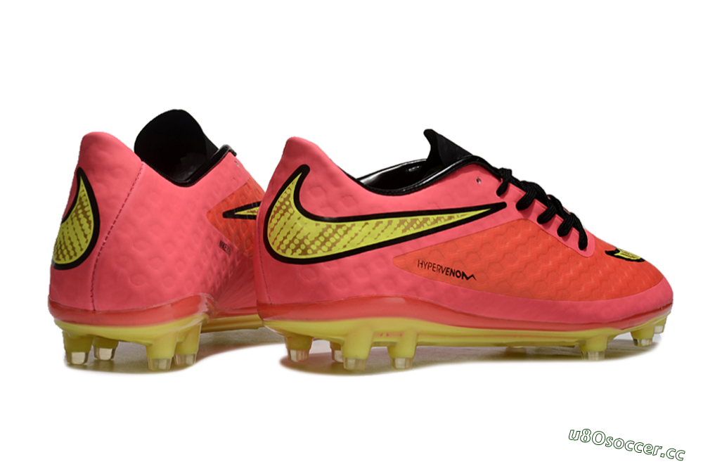 Men's Nike Hypervenom Phantom FG Firm Ground Low-Tops Football Boots - Red/Yellow/Black 6