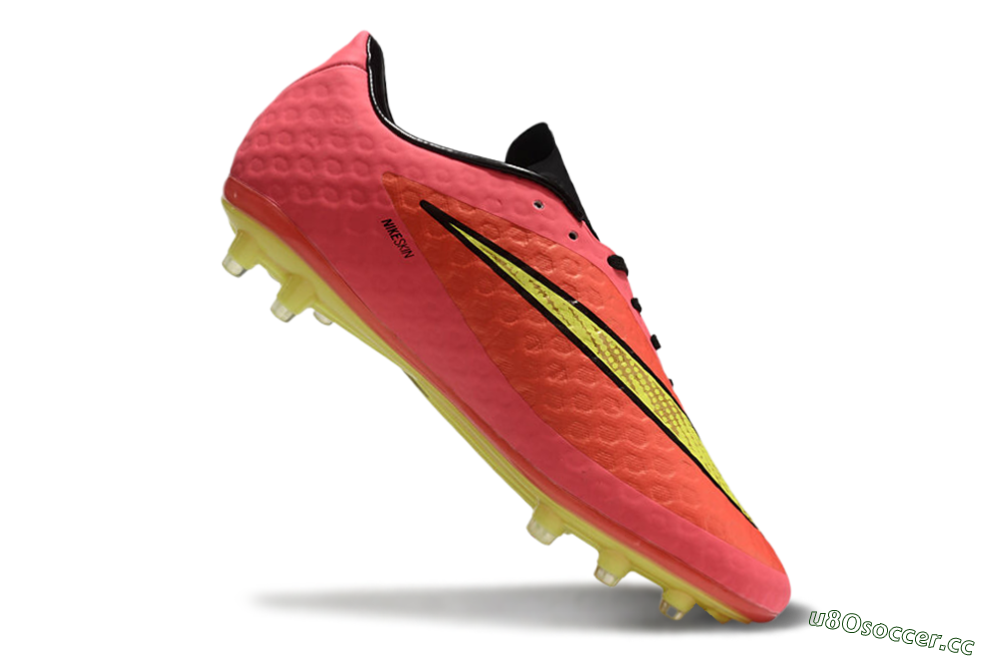 Men's Nike Hypervenom Phantom FG Firm Ground Low-Tops Football Boots - Red/Yellow/Black 4