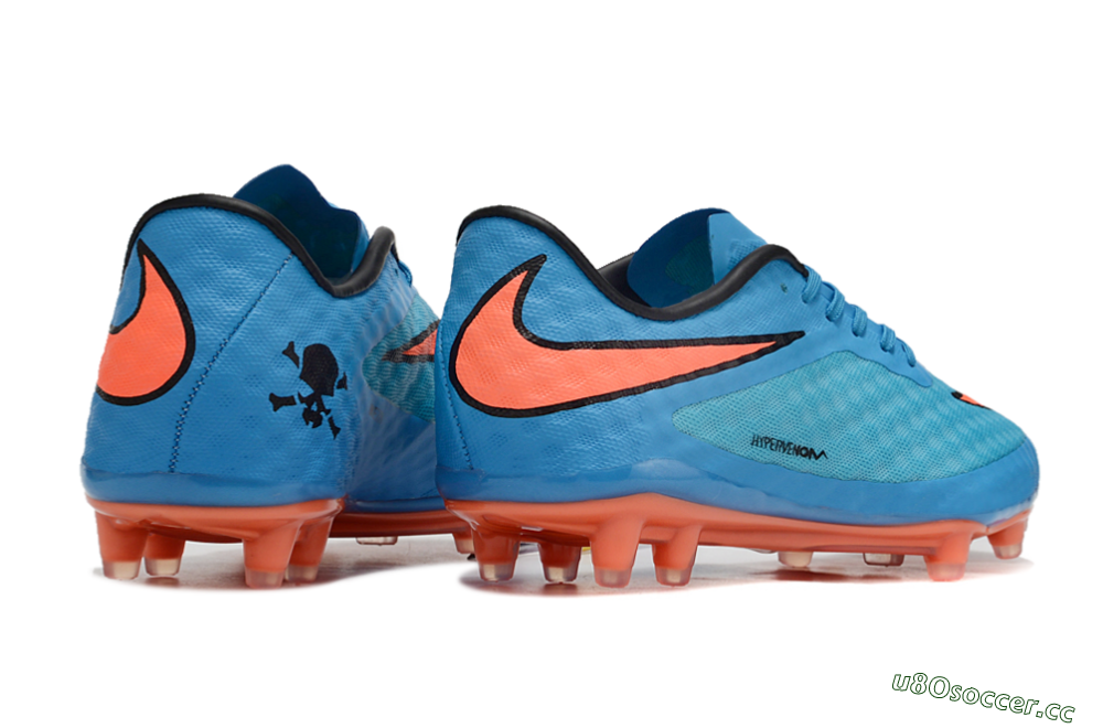 Men's Nike Hypervenom Phantom FG Firm Ground Low-Tops Football Boots - Blue/Red/Black 6