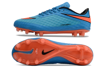 Men's Nike Hypervenom Phantom FG Firm Ground Low-Tops Football Boots - Blue/Red/Black