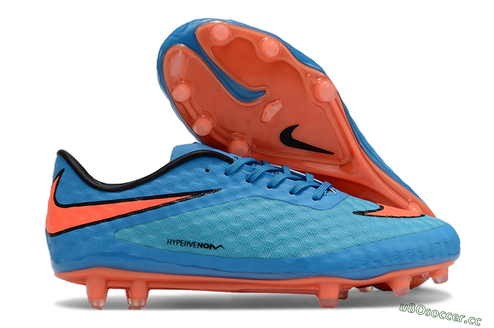Men's Nike Hypervenom Phantom FG Firm Ground Low-Tops Football Boots - Blue/Red/Black 2