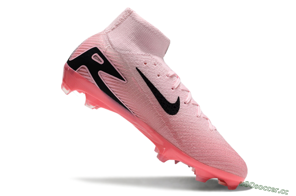 Unisex Nike Air Zoom Mercurial Superfly 10 Elite FG Firm Ground High-Tops Football Boots - Pink/Black 4