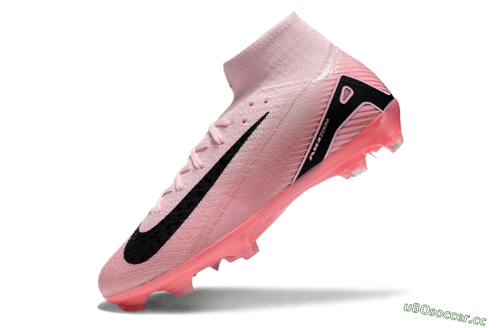 Unisex Nike Air Zoom Mercurial Superfly 10 Elite FG Firm Ground High-Tops Football Boots - Pink/Black 5