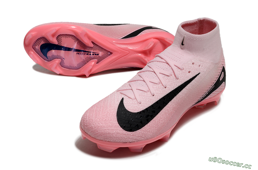 Unisex Nike Air Zoom Mercurial Superfly 10 Elite FG Firm Ground High-Tops Football Boots - Pink/Black 3