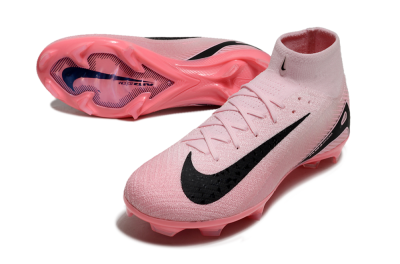 Unisex Nike Air Zoom Mercurial Superfly 10 Elite FG Firm Ground High-Tops Football Boots - Pink/Black
