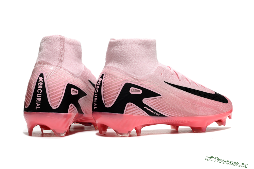Unisex Nike Air Zoom Mercurial Superfly 10 Elite FG Firm Ground High-Tops Football Boots - Pink/Black 6