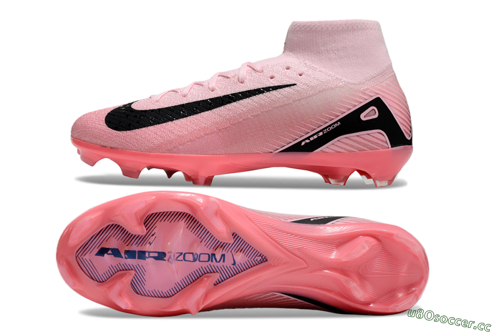 Unisex Nike Air Zoom Mercurial Superfly 10 Elite FG Firm Ground High-Tops Football Boots - Pink/Black 1
