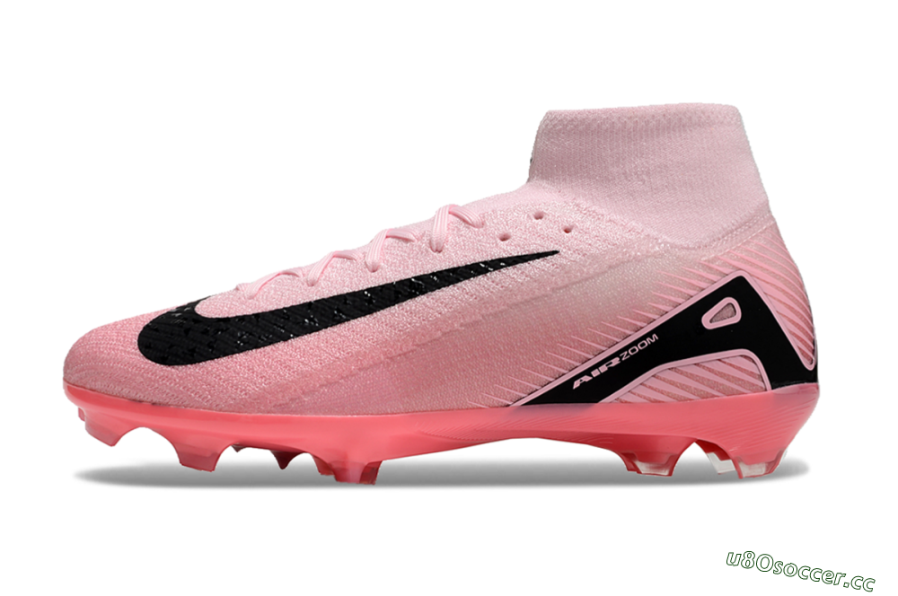 Unisex Nike Air Zoom Mercurial Superfly 10 Elite FG Firm Ground High-Tops Football Boots - Pink/Black 0