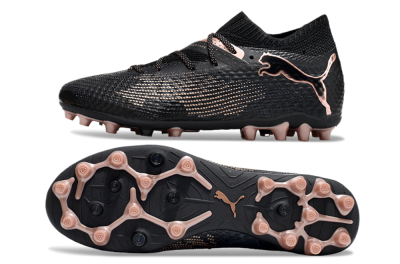 Men's Puma Future Ultimate MG Multi Ground Low-Tops Football Boots - Black/Pink