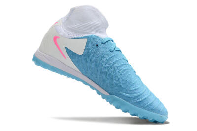 Men's Nike Phantom Luna Elite TF Artificial Turf High-Tops Football Shoes - Blue/White/Pink