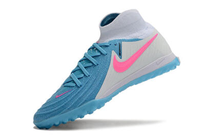 Men's Nike Phantom Luna Elite TF Artificial Turf High-Tops Football Shoes - Blue/White/Pink