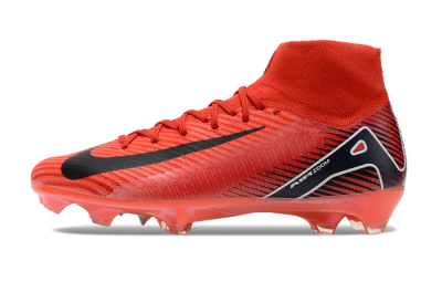 Unisex Nike Air Zoom Mercurial Superfly 10 Elite FG Firm Ground High-Tops Football Boots - Red/Black/White