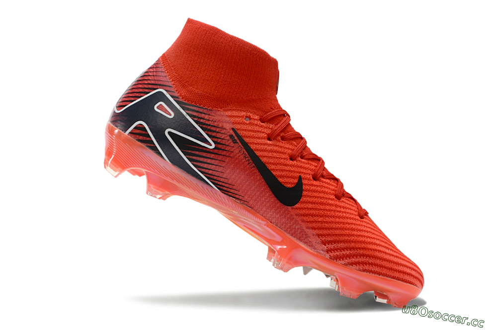 Unisex Nike Air Zoom Mercurial Superfly 10 Elite FG Firm Ground High-Tops Football Boots - Red/Black/White 4
