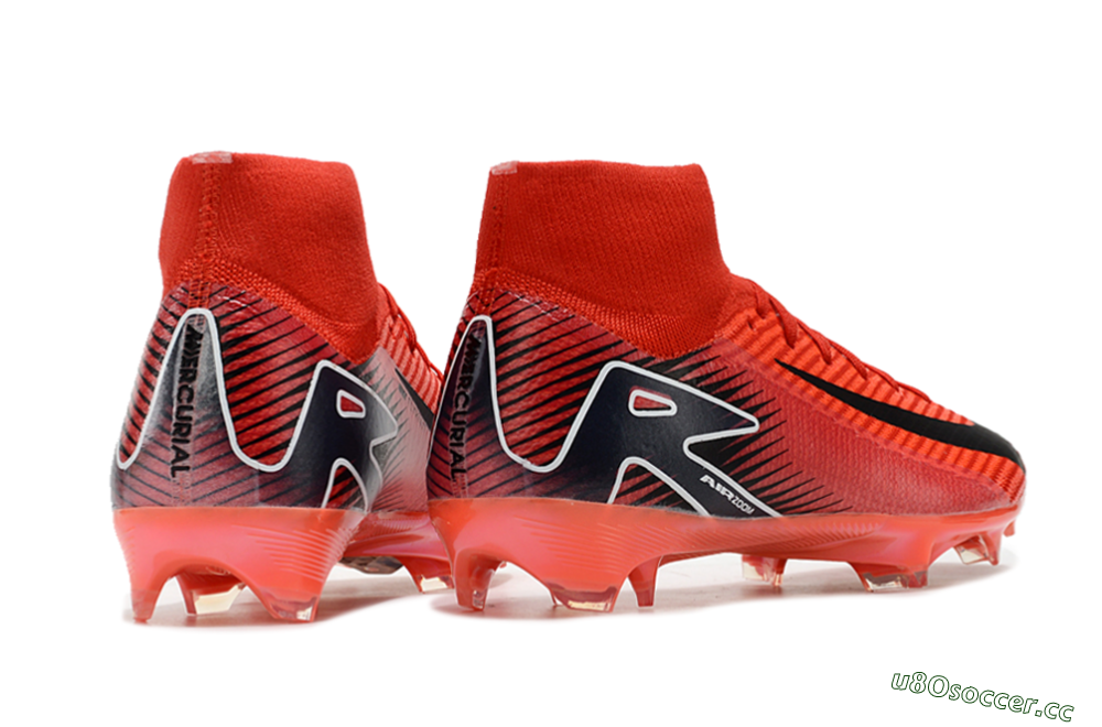 Unisex Nike Air Zoom Mercurial Superfly 10 Elite FG Firm Ground High-Tops Football Boots - Red/Black/White 6
