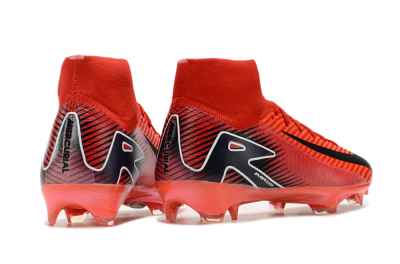 Unisex Nike Air Zoom Mercurial Superfly 10 Elite FG Firm Ground High-Tops Football Boots - Red/Black/White