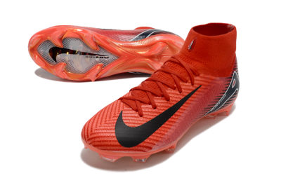 Unisex Nike Air Zoom Mercurial Superfly 10 Elite FG Firm Ground High-Tops Football Boots - Red/Black/White