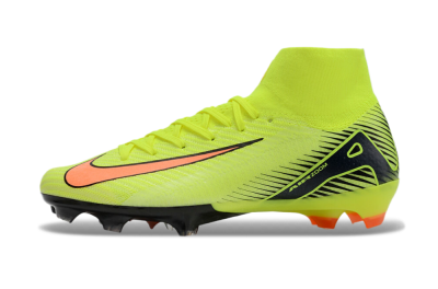 Unisex Nike Air Zoom Mercurial Superfly 10 Elite FG Firm Ground High-Tops Football Boots - Yellow/Red/Black