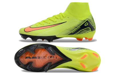 Unisex Nike Air Zoom Mercurial Superfly 10 Elite FG Firm Ground High-Tops Football Boots - Yellow/Red/Black