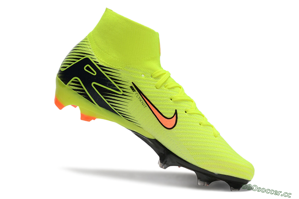 Unisex Nike Air Zoom Mercurial Superfly 10 Elite FG Firm Ground High-Tops Football Boots - Yellow/Red/Black 4