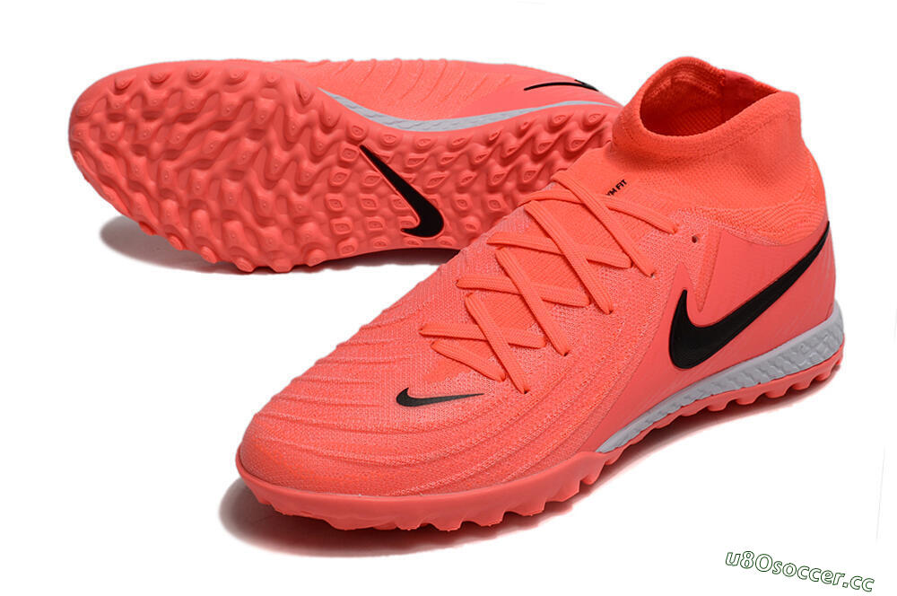 Men's Nike Phantom GX 2 Elite TF Artificial Turf High-Tops Football Shoes - Red/Black/White 3