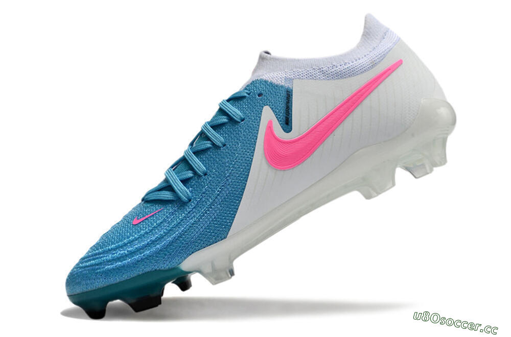 Men's Nike Phantom Luna Elite FG Firm Ground Low-Tops Football Boots - Blue/White/Pink 5