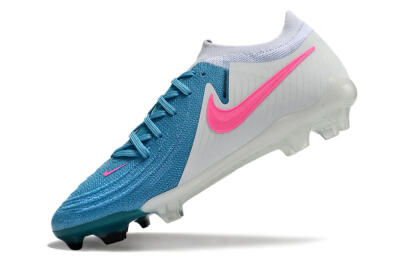 Men's Nike Phantom Luna Elite FG Firm Ground Low-Tops Football Boots - Blue/White/Pink