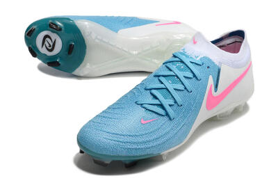 Men's Nike Phantom Luna Elite FG Firm Ground Low-Tops Football Boots - Blue/White/Pink