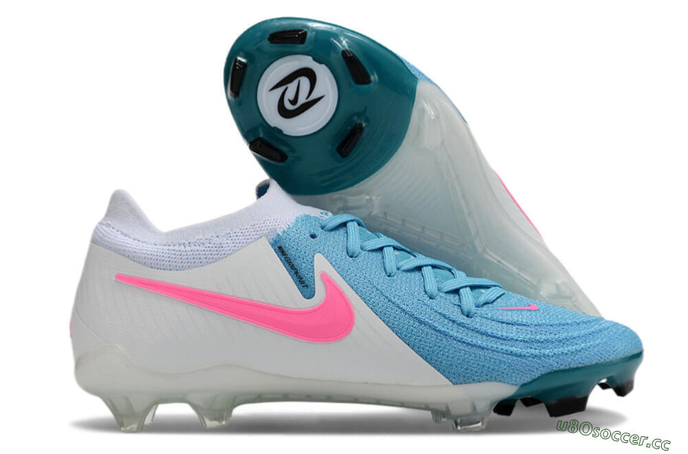 Men's Nike Phantom Luna Elite FG Firm Ground Low-Tops Football Boots - Blue/White/Pink 2