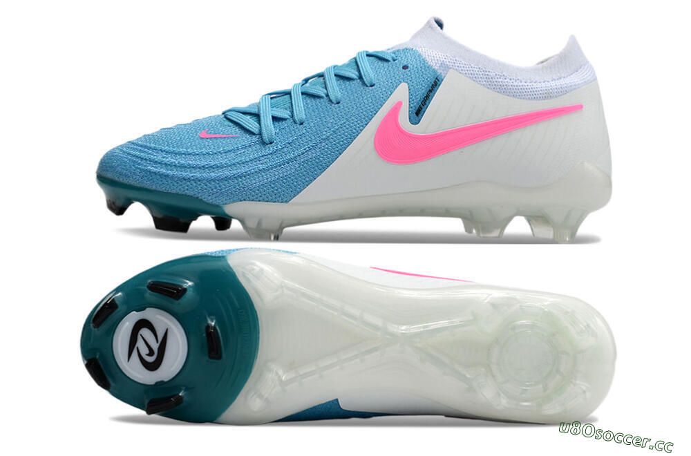 Men's Nike Phantom Luna Elite FG Firm Ground Low-Tops Football Boots - Blue/White/Pink 1