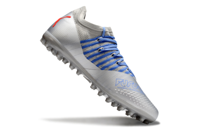 Men's Puma Future Ultimate MG Multi Ground Low-Tops Football Boots - Silver/Blue/Red