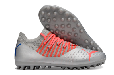 Men's Puma Future Ultimate MG Multi Ground Low-Tops Football Boots - Silver/Blue/Red