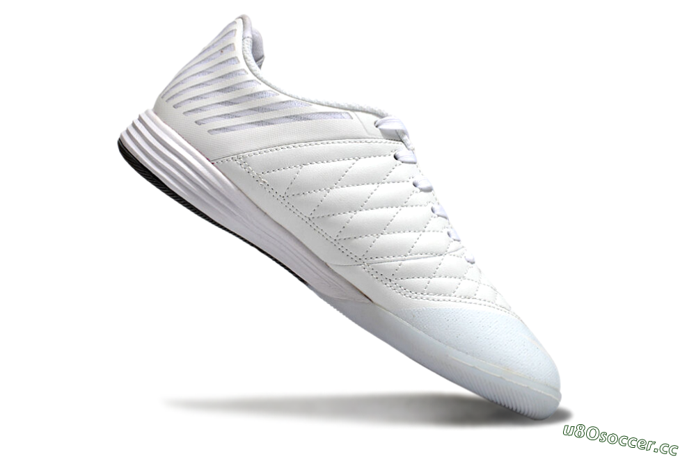 Men's Nike Lunar Gato 2 IC Indoor & Futsal Low-Tops Football Shoes - White/Silver 4