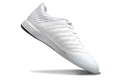 Men's Nike Lunar Gato 2 IC Indoor & Futsal Low-Tops Football Shoes - White/Silver