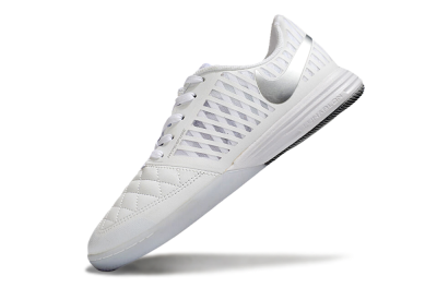 Men's Nike Lunar Gato 2 IC Indoor & Futsal Low-Tops Football Shoes - White/Silver