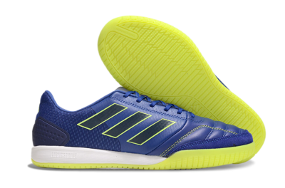 Men's Adidas Competition Top IC Indoor & Futsal Low-Tops Football Shoes - Blue/Yellow/White