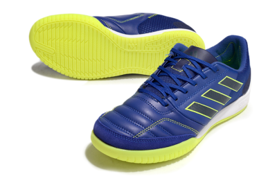 Men's Adidas Competition Top IC Indoor & Futsal Low-Tops Football Shoes - Blue/Yellow/White