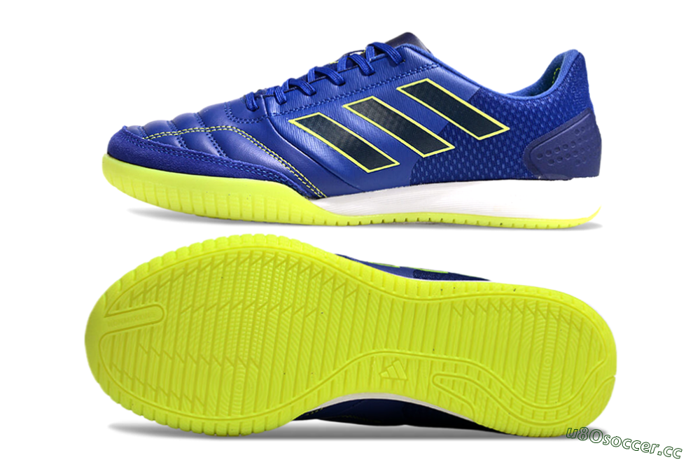 Men's Adidas Competition Top IC Indoor & Futsal Low-Tops Football Shoes - Blue/Yellow/White 1