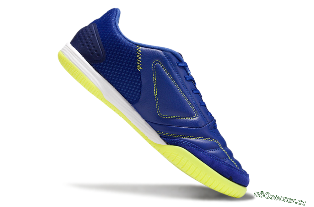 Men's Adidas Competition Top IC Indoor & Futsal Low-Tops Football Shoes - Blue/Yellow/White 4