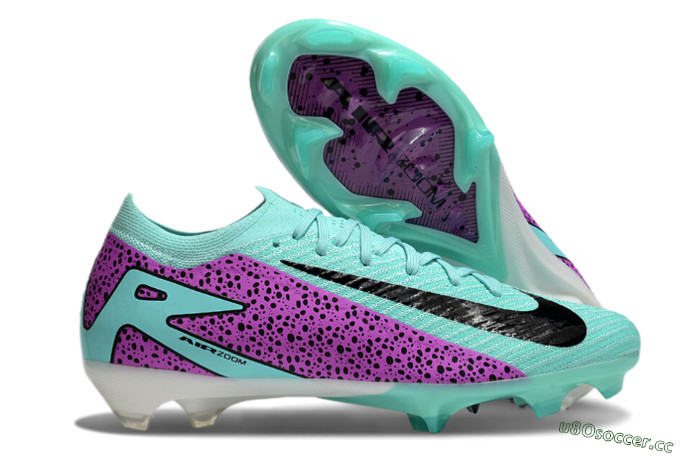 Unisex Nike Air Zoom Mercurial Vapor 16 Elite FG Firm Ground Low-Tops Football Boots - Jade/Black/Purple 2
