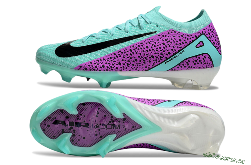 Unisex Nike Air Zoom Mercurial Vapor 16 Elite FG Firm Ground Low-Tops Football Boots - Jade/Black/Purple 1