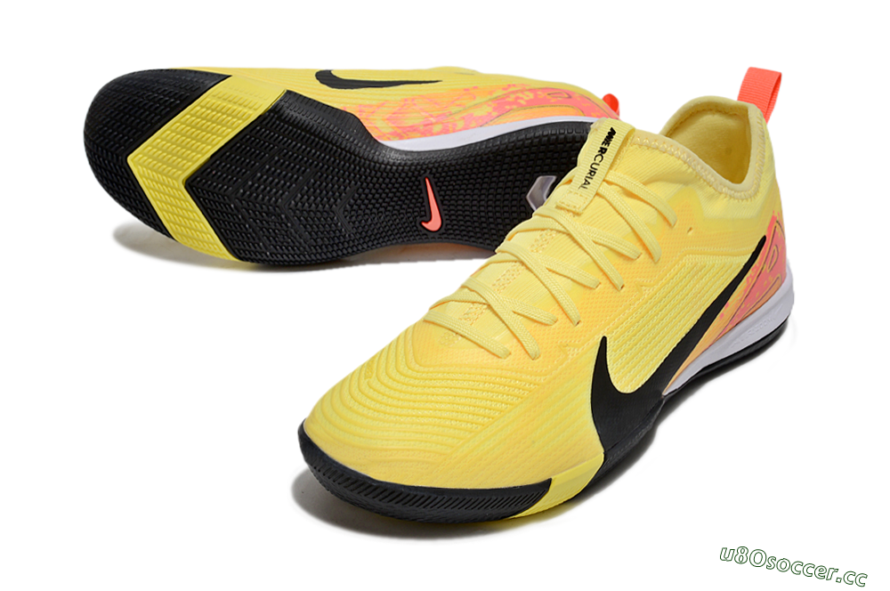 Unisex Nike Air Zoom Mercurial Vapor 16 Pro IC Indoor & Futsal Low-Tops Football Shoes - Yellow/Black/Red 3