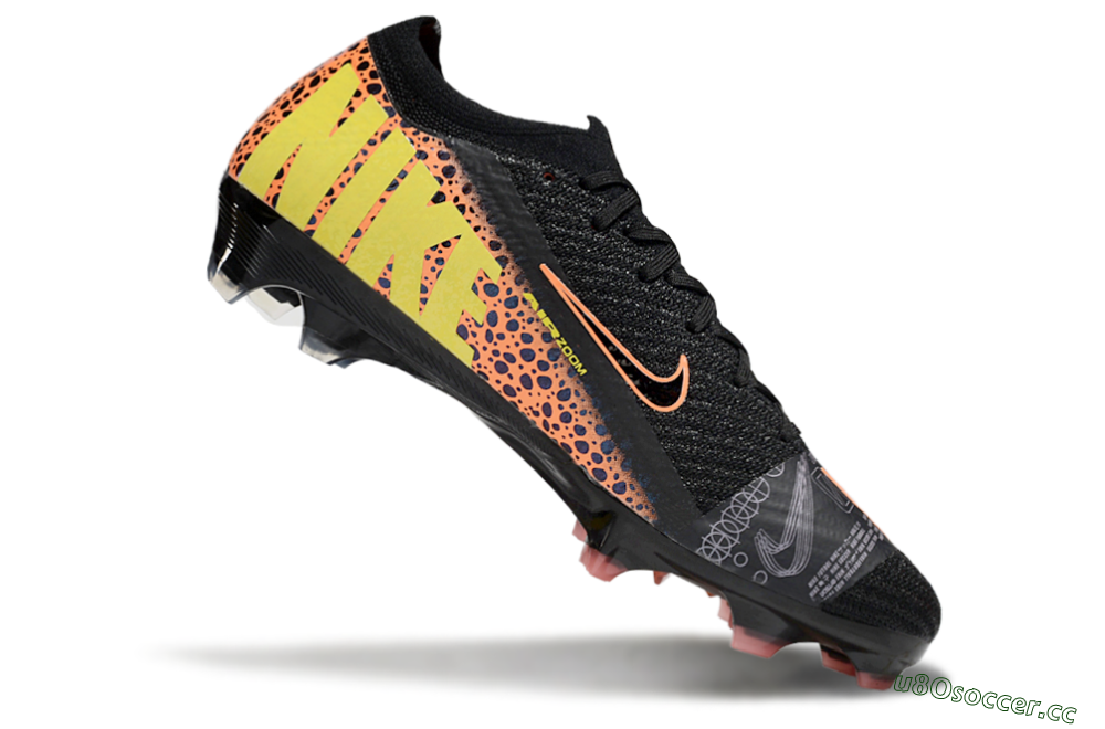 Unisex Nike Air Zoom Mercurial Vapor 16 Elite FG Firm Ground Low-Tops Football Boots - Black/Yellow/Leopard 4