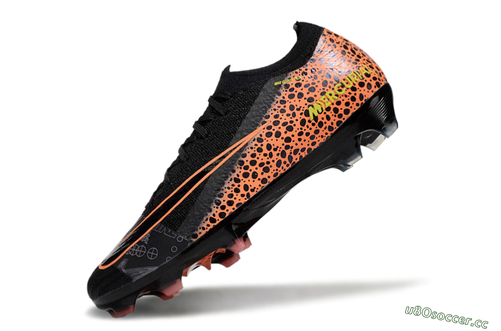 Unisex Nike Air Zoom Mercurial Vapor 16 Elite FG Firm Ground Low-Tops Football Boots - Black/Yellow/Leopard 5
